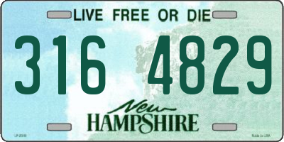 NH license plate 3164829