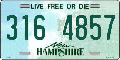 NH license plate 3164857