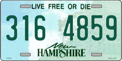 NH license plate 3164859