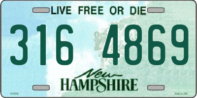 NH license plate 3164869