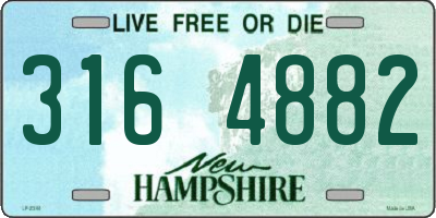 NH license plate 3164882