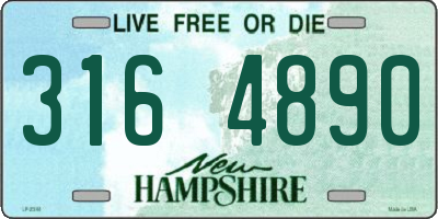 NH license plate 3164890