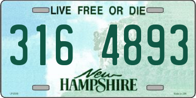 NH license plate 3164893