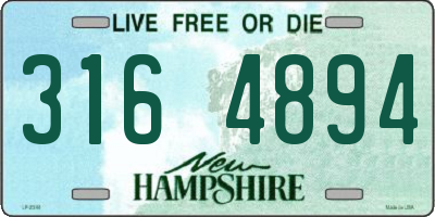 NH license plate 3164894