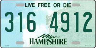 NH license plate 3164912