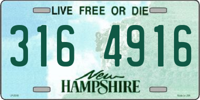 NH license plate 3164916