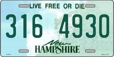 NH license plate 3164930
