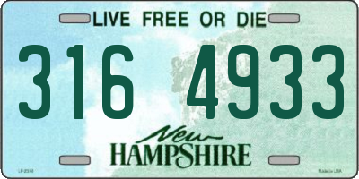 NH license plate 3164933