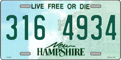 NH license plate 3164934