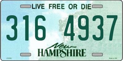 NH license plate 3164937