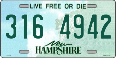 NH license plate 3164942