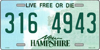 NH license plate 3164943