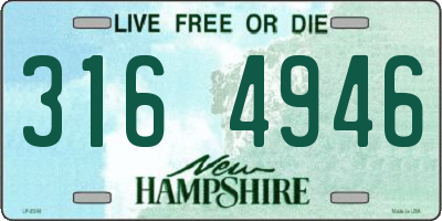 NH license plate 3164946