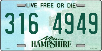 NH license plate 3164949