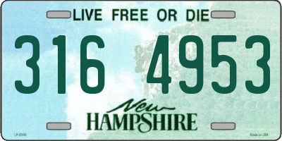 NH license plate 3164953