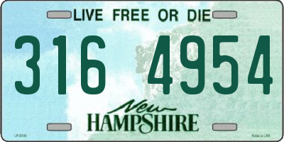 NH license plate 3164954
