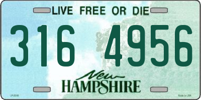 NH license plate 3164956
