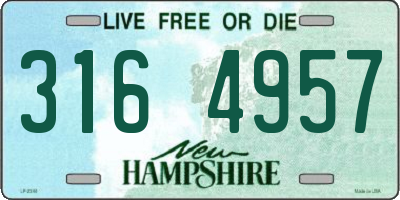 NH license plate 3164957