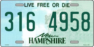 NH license plate 3164958
