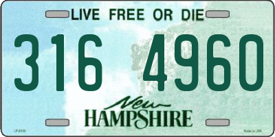 NH license plate 3164960