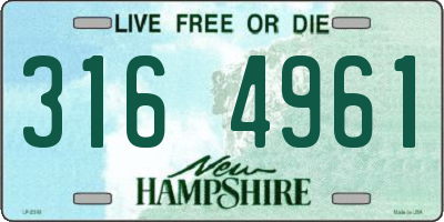 NH license plate 3164961