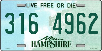 NH license plate 3164962