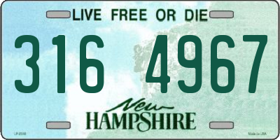 NH license plate 3164967