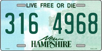 NH license plate 3164968