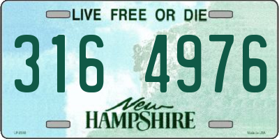 NH license plate 3164976