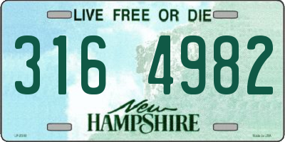 NH license plate 3164982