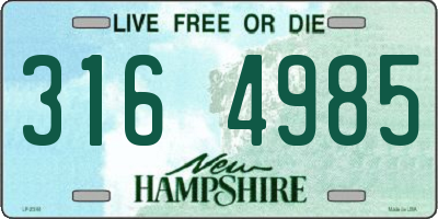 NH license plate 3164985