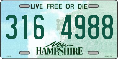 NH license plate 3164988