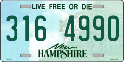 NH license plate 3164990