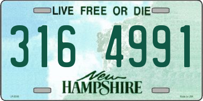 NH license plate 3164991