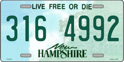 NH license plate 3164992