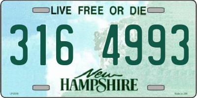 NH license plate 3164993
