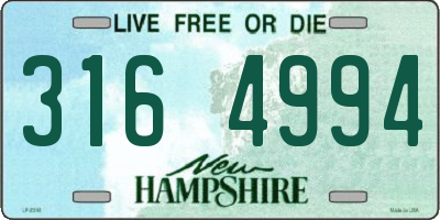 NH license plate 3164994