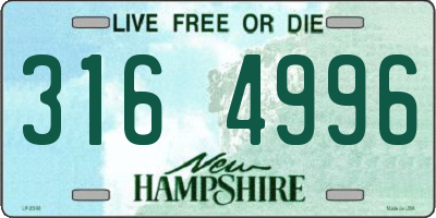 NH license plate 3164996