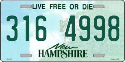 NH license plate 3164998