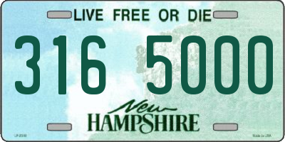 NH license plate 3165000