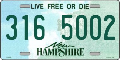 NH license plate 3165002