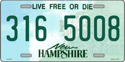 NH license plate 3165008