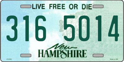 NH license plate 3165014