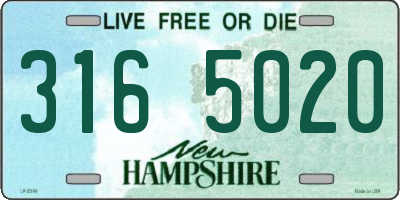 NH license plate 3165020