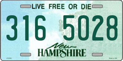 NH license plate 3165028