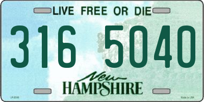 NH license plate 3165040