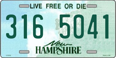 NH license plate 3165041