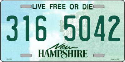 NH license plate 3165042