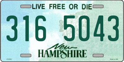 NH license plate 3165043