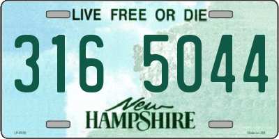 NH license plate 3165044